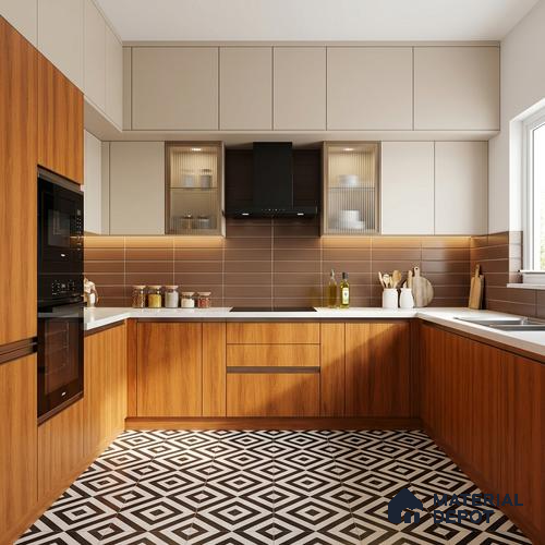 Wooden Look LM 21119 Classic Timber Vertical Touch Texture Finish 8 ft x 4 ft Decorative Laminate - 1 mm | Suitable for TV Unit, Wardrobe, Kitchen Cabinets