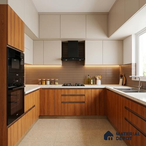 Wooden Look LM 21119 G Classic Timber Rainy Ash Texture Finish 8 ft x 4 ft Decorative Laminate - 1 mm | Suitable for TV Unit, Wardrobe, Kitchen Cabinets
