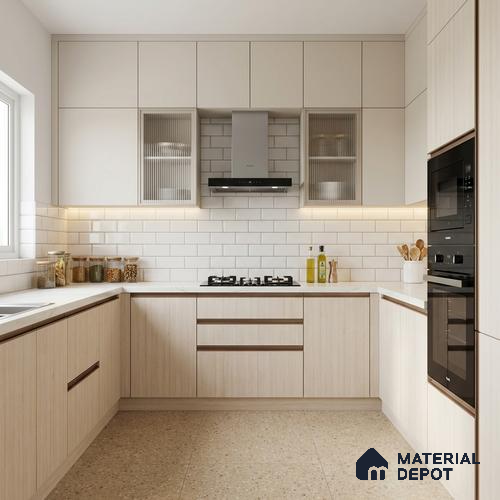 Wooden Look LM 21121 D Vanilla Timber Rainy Ash Texture Finish 8 ft x 4 ft Decorative Laminate - 1 mm | Suitable for TV Unit, Wardrobe, Kitchen Cabinets