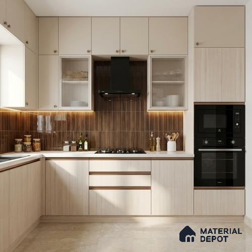 Wooden Look LM 21121 E Vanilla Timber Dripped Wood Texture Finish 8 ft x 4 ft Decorative Laminate - 1 mm | Suitable for TV Unit, Wardrobe, Kitchen Cabinets