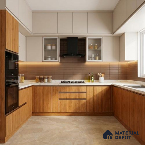 Wooden Look LM 21123 Amberveil Crown Zenith Texture Finish 8 ft x 4 ft Decorative Laminate - 1 mm | Suitable for TV Unit, Wardrobe, Kitchen Cabinets