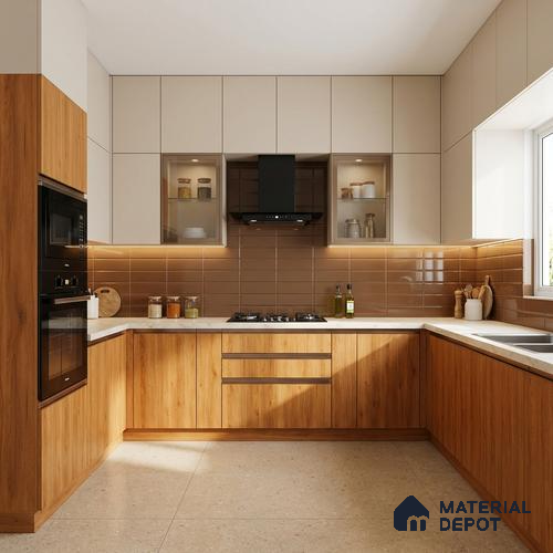 Wooden Look LM 21123 B Amberveil Dripped Wood Texture Finish 8 ft x 4 ft Decorative Laminate - 1 mm | Suitable for TV Unit, Wardrobe, Kitchen Cabinets