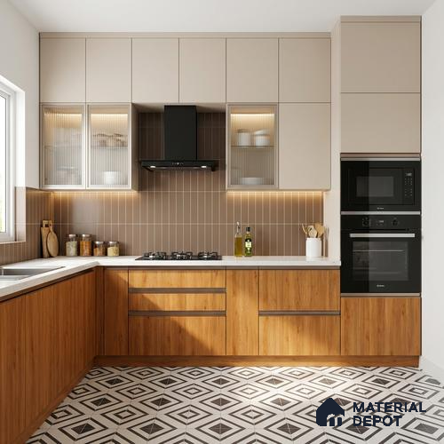 Wooden Look LM 21123 D Amberveil Wooden Suede Finish 8 ft x 4 ft Decorative Laminate - 1 mm | Suitable for TV Unit, Wardrobe, Kitchen Cabinets