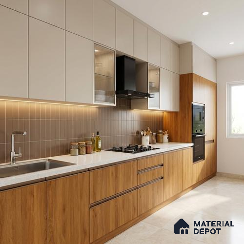Wooden Look LM 21124 B Valmere Oak Super Matte Super Matte Finish 8 ft x 4 ft Decorative Laminate - 1 mm | Suitable for TV Unit, Wardrobe, Kitchen Cabinets
