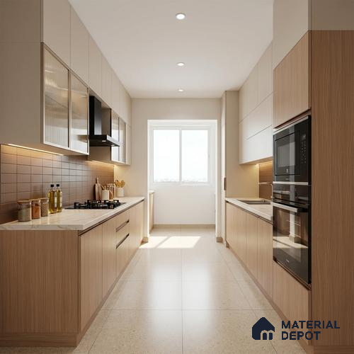 Wooden Look LM 21127 B Pavona Mist Antique Ridge Texture Finish 8 ft x 4 ft Decorative Laminate - 1 mm | Suitable for TV Unit, Wardrobe, Kitchen Cabinets