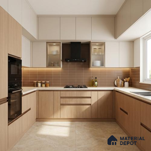 Wooden Look LM 21127 D Pavona Mist Wooden Suede Finish 8 ft x 4 ft Decorative Laminate - 1 mm | Suitable for TV Unit, Wardrobe, Kitchen Cabinets