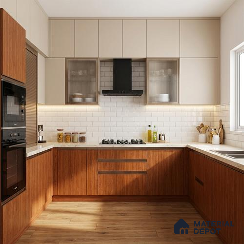Wooden Look LM 21356 Classic Teak 8 ft x 4 ft Texture Finish Decorative Laminate - 1 mm | Suitable for TV Unit, Wardrobe, Kitchen Cabinets