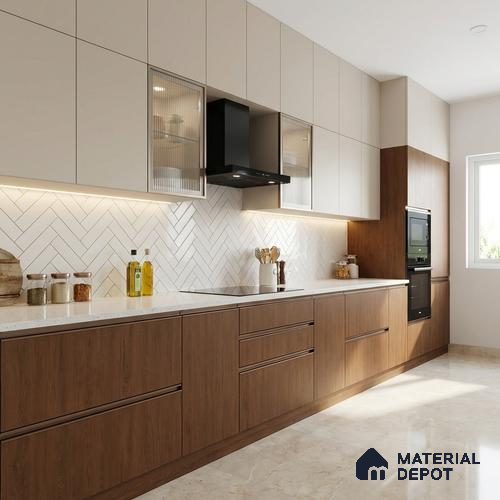 Wooden Look LM 21359 Mocha Bark 8 ft x 4 ft Matte Finish Decorative Laminate - 1 mm | Suitable for TV Unit, Wardrobe, Kitchen Cabinets