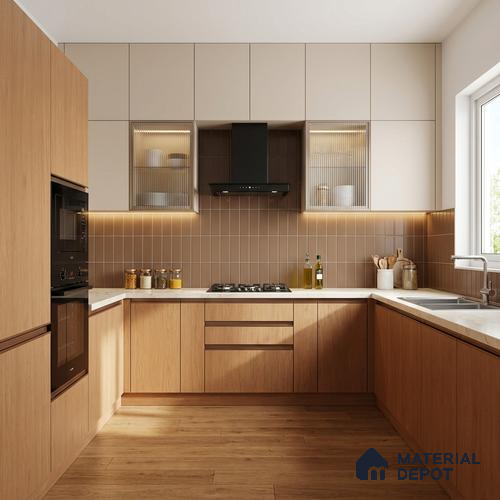 Wooden Look LM 21361 Monarchial Walnut 8 ft x 4 ft PU Finish Decorative Laminate - 1 mm | Suitable for TV Unit, Wardrobe, Kitchen Cabinets