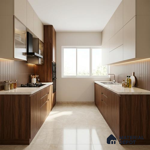 Wooden Look LM 21362 Cherry Wood 8 ft x 4 ft PU Finish Decorative Laminate - 1 mm | Suitable for TV Unit, Wardrobe, Kitchen Cabinets