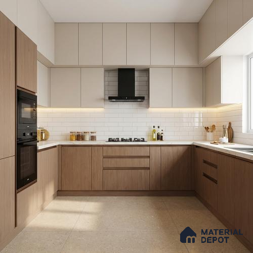 Wooden Look LM 21364 Monarchial Walnut 8 ft x 4 ft Texture Finish Decorative Laminate - 1 mm | Suitable for TV Unit, Wardrobe, Kitchen Cabinets