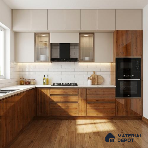 Wooden Look LM 21399 Royal Oak 8 ft x 4 ft High Gloss Finish Decorative Laminate - 1 mm | Suitable for TV Unit, Wardrobe, Kitchen Cabinets