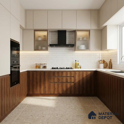 Wooden Look LM 21415 Bruto Walnut 8 ft x 4 ft Matte Finish Decorative Laminate - 1 mm | Suitable for TV Unit, Wardrobe, Kitchen Cabinets