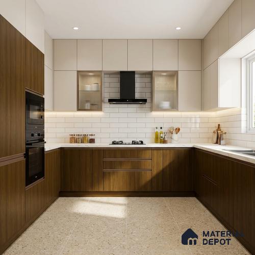 Wooden Look LM 21425 African Walnut Dark 8 ft x 4 ft Texture Finish Decorative Laminate - 1 mm | Suitable for TV Unit, Wardrobe, Kitchen Cabinets