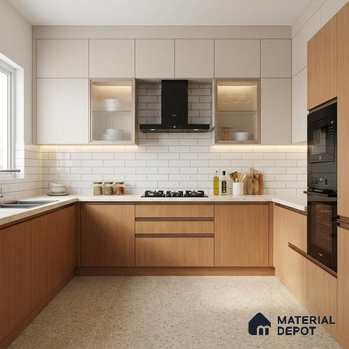 Wooden Look LM 21445 Monarchial Walnut 8 ft x 4 ft Texture Finish Decorative Laminate - 1 mm | Suitable for TV Unit, Wardrobe, Kitchen Cabinets