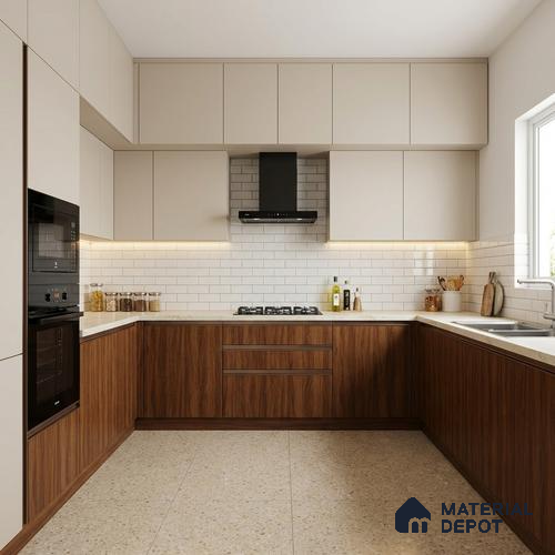 Wooden Look LM 21455 Cherry Wood 8 ft x 4 ft Suede Finish Decorative Laminate - 1 mm | Suitable for TV Unit, Wardrobe, Kitchen Cabinets