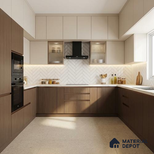 Wooden Look LM 21458 Castellano Oak Dark 8 ft x 4 ft Suede Finish Decorative Laminate - 1 mm | Suitable for TV Unit, Wardrobe, Kitchen Cabinets
