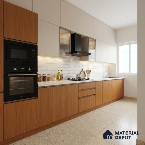 Wooden Look LM 21556 Caramelised Pine 8ft x 4ft Texture Finish Decorative Laminate - 1 mm | Suitable for TV Unit, Wardrobe, Kitchen Cabinets