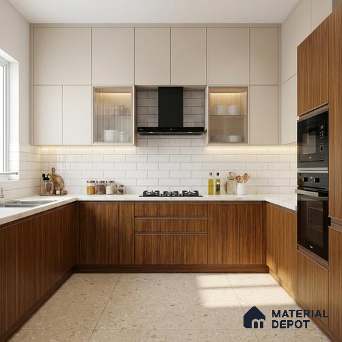 Wooden Look LM 21557 Burgundy Cherry 8ft x 4ft Texture Finish Decorative Laminate - 1 mm | Suitable for TV Unit, Wardrobe, Kitchen Cabinets