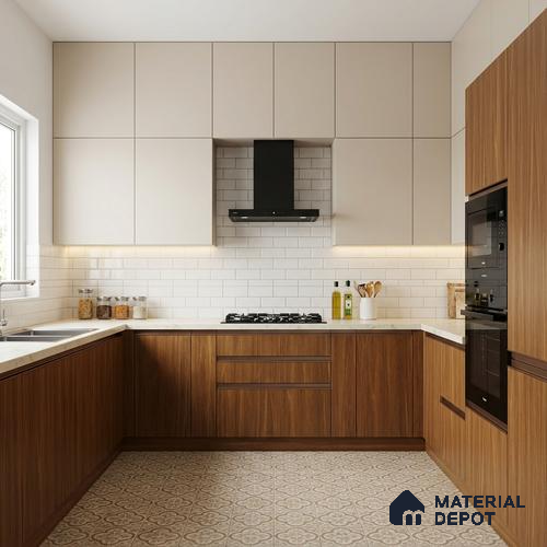 Wooden Look LM 21559 Rustic Honey 8ft x 4ft Texture Finish Decorative Laminate - 1 mm | Suitable for TV Unit, Wardrobe, Kitchen Cabinets