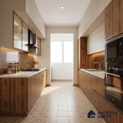 Wooden Look LM 21560 Natural Teak 8ft x 4ft Texture Finish Decorative Laminate - 1 mm | Suitable for TV Unit, Wardrobe, Kitchen Cabinets