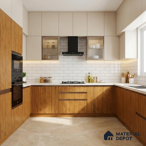Wooden Look LM 21563 Clementine Teak 8ft x 4ft Texture Finish Decorative Laminate - 1 mm | Suitable for TV Unit, Wardrobe, Kitchen Cabinets