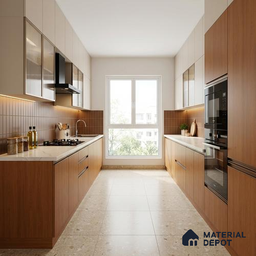 Wooden Look LM 21569 Saffron Oak 8ft x 4ft Texture Finish Decorative Laminate - 1 mm | Suitable for TV Unit, Wardrobe, Kitchen Cabinets