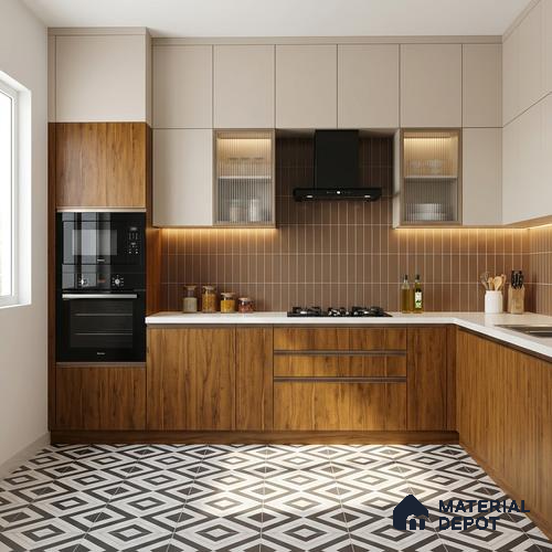Wooden Look LM 21570 Tangerine Maple 8ft x 4ft Texture Finish Decorative Laminate - 1 mm | Suitable for TV Unit, Wardrobe, Kitchen Cabinets