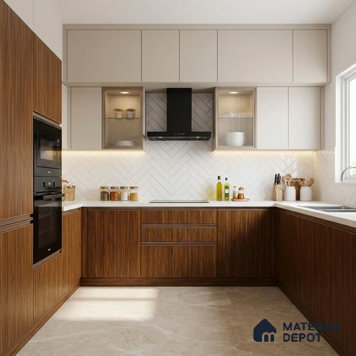 Wooden Look LM 21576 Burgundy Cherry 8ft x 4ft Texture Finish Decorative Laminate - 1 mm | Suitable for TV Unit, Wardrobe, Kitchen Cabinets