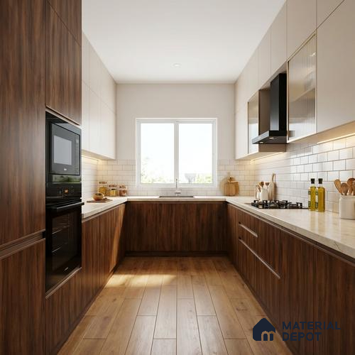 Wooden Look LM 21582 Sunny Yew 8ft x 4ft Texture Finish Decorative Laminate - 1 mm | Suitable for TV Unit, Wardrobe, Kitchen Cabinets