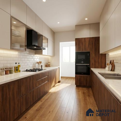 Wooden Look LM 21586 Sunny Yew 8ft x 4ft Texture Finish Decorative Laminate - 1 mm | Suitable for TV Unit, Wardrobe, Kitchen Cabinets