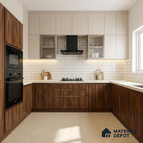 Wooden Look LM 21587 Sunny Yew 8ft x 4ft Texture Finish Decorative Laminate - 1 mm | Suitable for TV Unit, Wardrobe, Kitchen Cabinets