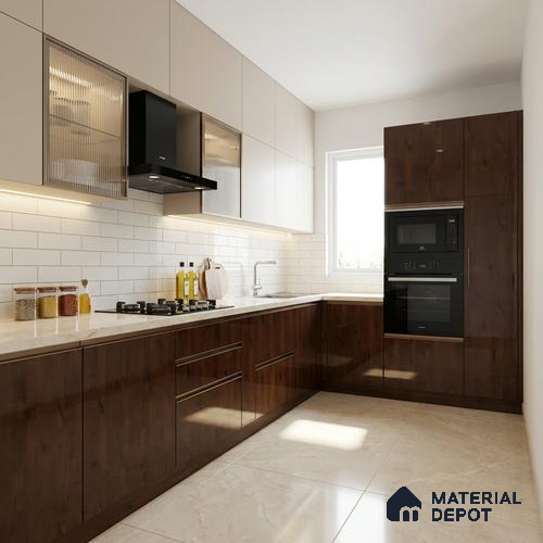 Wooden Look LM 21595 Deep Mahogany 8ft x 4ft High Gloss Finish Decorative Laminate - 1 mm | Suitable for TV Unit, Wardrobe, Kitchen Cabinets
