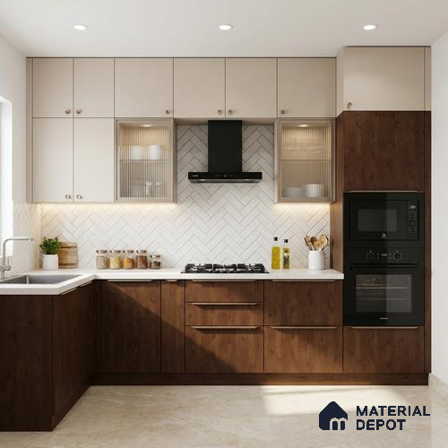 Wooden Look LM 21600 Glowing Oak 8ft x 4ft Suede Finish Decorative Laminate - 1 mm | Suitable for TV Unit, Wardrobe, Kitchen Cabinets