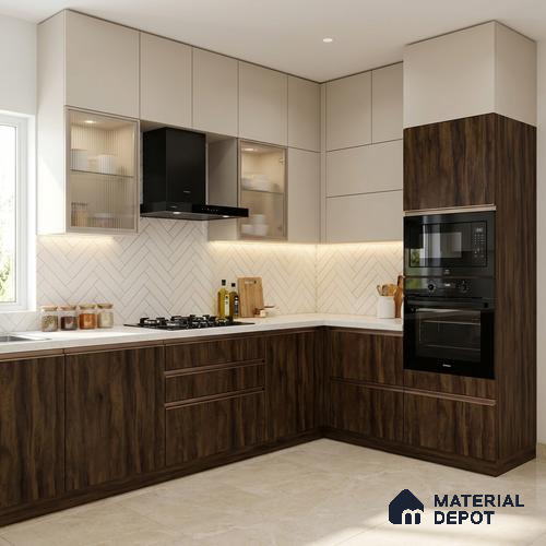 Wooden Look LM 21602 Dark Oak 8ft x 4ft Suede Finish Decorative Laminate - 1 mm | Suitable for TV Unit, Wardrobe, Kitchen Cabinets