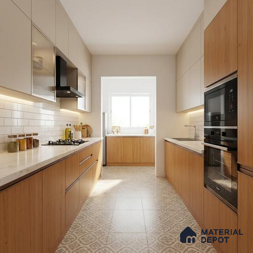 Wooden Look LM 21606 Mustard Oak 8ft x 4ft Suede Finish Decorative Laminate - 1 mm | Suitable for TV Unit, Wardrobe, Kitchen Cabinets