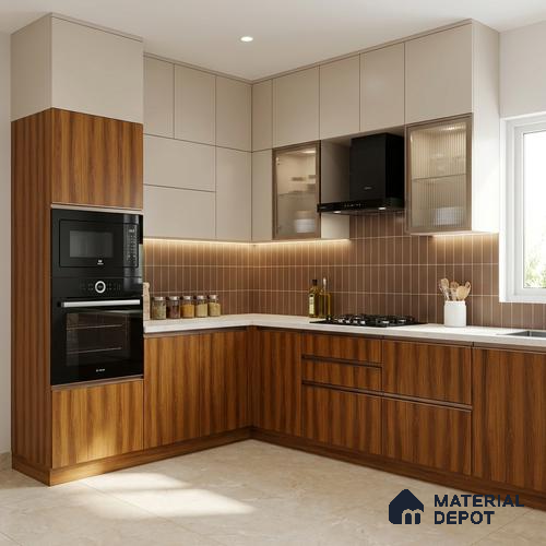 Wooden Look LM 21609 Honey Hazelnut 8ft x 4ft Suede Finish Decorative Laminate - 1 mm | Suitable for TV Unit, Wardrobe, Kitchen Cabinets
