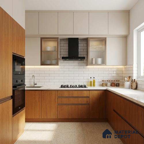 Wooden Look LM 21612 Clementine Teak 8ft x 4ft Suede Finish Decorative Laminate - 1 mm | Suitable for TV Unit, Wardrobe, Kitchen Cabinets