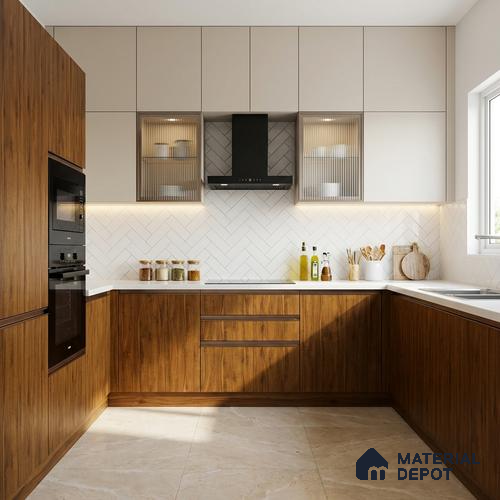 Wooden Look LM 21613 Tangerine Maple 8ft x 4ft Suede Finish Decorative Laminate - 1 mm | Suitable for TV Unit, Wardrobe, Kitchen Cabinets