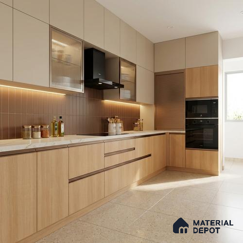 Wooden Look LM 21620 Barley Birch 8ft x 4ft Suede Finish Decorative Laminate - 1 mm | Suitable for TV Unit, Wardrobe, Kitchen Cabinets
