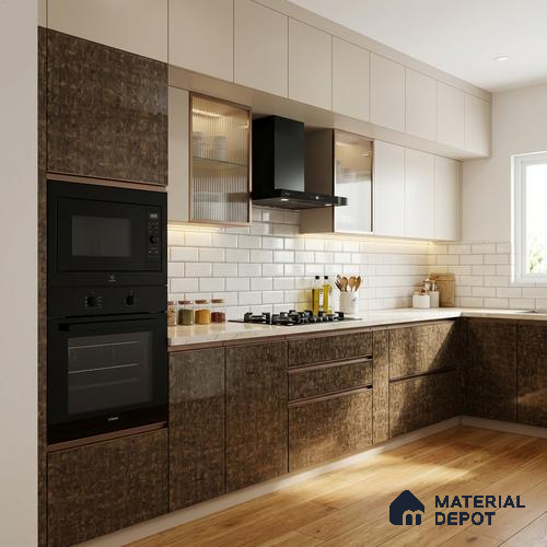 Wooden Look LM 21756 8ft x 4ft High Gloss Finish Decorative Laminate - 1 mm | Suitable for TV Unit, Wardrobe, Kitchen Cabinets