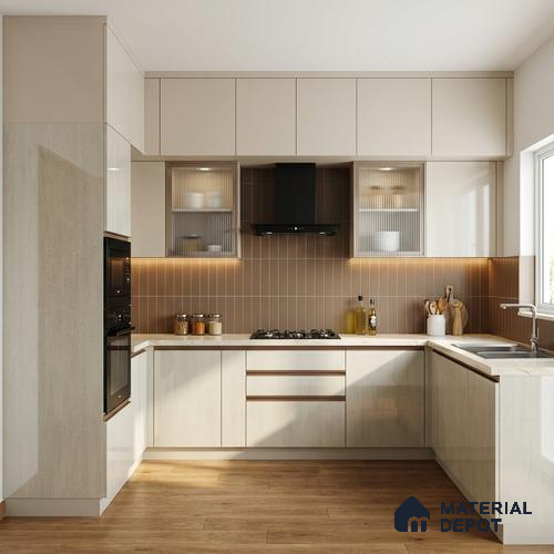Wooden Look LM 22792 8 ft x 4 ft High Gloss Finish Decorative Laminate - 1 mm | Suitable for TV Unit, Wardrobe, Kitchen Cabinets