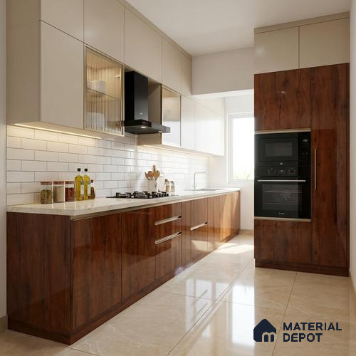 Wooden Look LM 23357 Rustic Cedar 8 ft x 4 ft High Gloss Finish 6H Anti Scratch Acrylic Laminate - 1.5 mm | Suitable for Kitchen Cabinet, TV Unit, Wardrobe