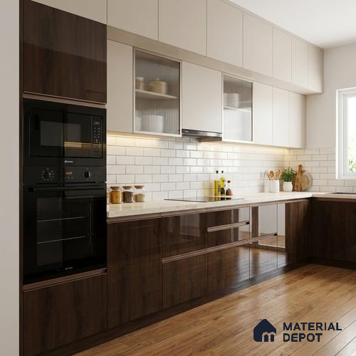 Wooden Look LM 23359 Canyon Pine 8 ft x 4 ft High Gloss Finish 6H Anti Scratch Acrylic Laminate - 1.5 mm | Suitable for Kitchen Cabinet, TV Unit, Wardrobe