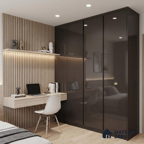 LM 23478 (HG 404) Peach Royale 8 ft x 4 ft High Gloss Finish Decorative Laminate - 1 mm | Suitable for Living Room, Kitchen, Office