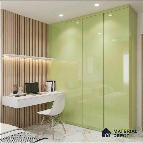 LM 23482 (HG 429) Pastel Yellow 8 ft x 4 ft High Gloss Finish Decorative Laminate - 1 mm | Suitable for Living Room, Kitchen, Office