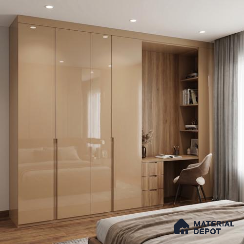 LM 23485 (HG 427) Golden Melon 8 ft x 4 ft High Gloss Finish Decorative Laminate - 1 mm | Suitable for Living Room, Kitchen, Office