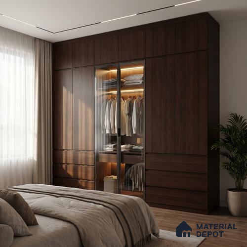 Wooden Look LM 23494 (AR 03 7119) Wenge Wood 8 ft x 4 ft Aged Radiance Finish Decorative Laminate - 1 mm | Suitable for TV Unit, Wardrobe, Kitchen Cabinets
