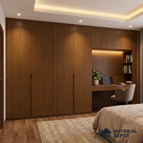 Wooden Look LM 23507 Cinnamon Spice 8 ft x 4 ft Amber Oak Finish Decorative Laminate - 1 mm | Suitable for TV Unit, Wardrobe, Kitchen Cabinets