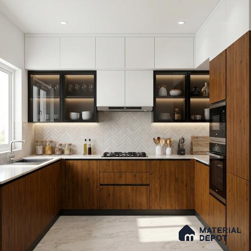 Wooden Look LM 23514 Urban Timber 8 ft x 4 ft Almond Finish Decorative Laminate - 1 mm | Suitable for TV Unit, Wardrobe, Kitchen Cabinets